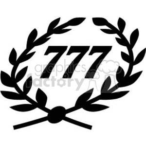 lucky 777 wreath clipart. Royalty-free image # 371558