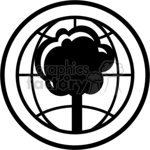  black white eco symbol clipart. Commercial use image # 371892