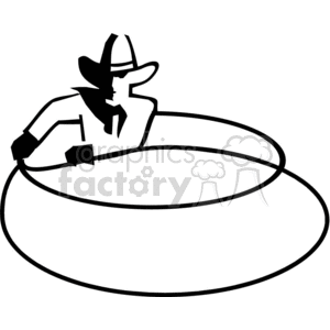 vector vinyl-ready vinyl ready clip art images graphics signage cowboy cowboys west western rodeo rodeos roping ropers logo black+white lasso