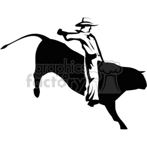 bull rider clipart. Commercial use image # 371922