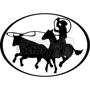 cattle roper clipart. Commercial use image # 371937