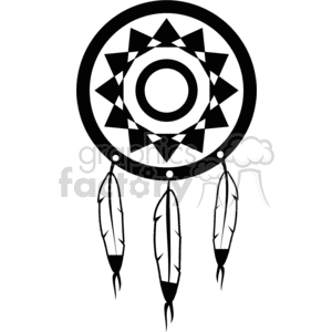 black and white dream catcher clipart. Commercial use image # 371947