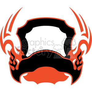 flaming template 094 clipart. Commercial use image # 372845