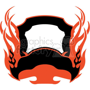 flaming template 064 clipart. Commercial use image # 372865