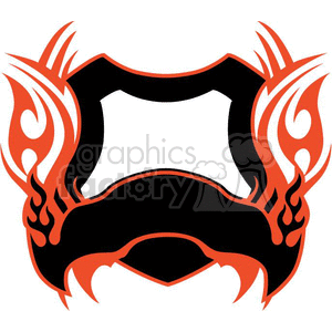 flaming template 033 clipart. Commercial use image # 372875