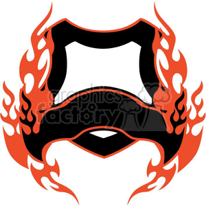 flaming template 073 clipart. Commercial use image # 372885
