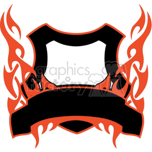 flaming template 044 clipart. Commercial use image # 372905