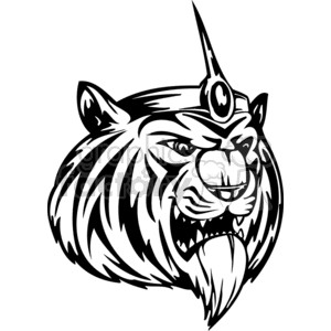 vector vinyl-ready eps png gif jpg vinyl ready black white mad anger angry mean tiger tigers head face faces heads logo logos design tattoo tattoos
