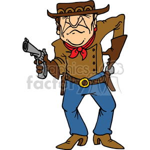 clipart - western gunslinger.