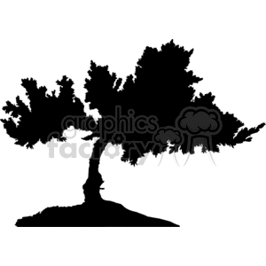 Black and white tree clipart. Royalty-free image # 373767
