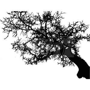 Silhouette of a tree clipart. Royalty-free image # 373772