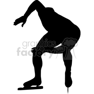 black and white person skating  clipart. Commercial use image # 373822