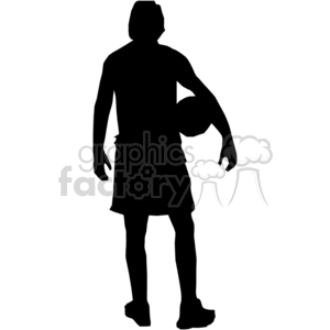 silhouette of a basketball player clipart. Royalty-free image # 373847