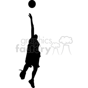 black and white image of a basketball player  clipart. Commercial use image # 373852