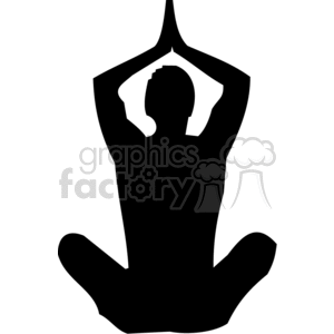 person doing yoga clipart. Commercial use image # 373892