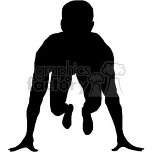 person getting ready to run track clipart. Royalty-free image # 373897