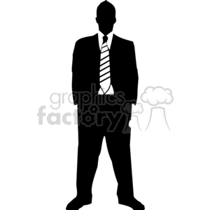 silhouette of man in suit clipart. Royalty-free image # 373927
