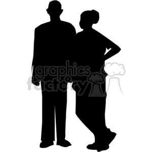 clipart - people standing silhouette.