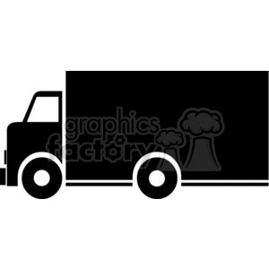 transportation vinyl+ready cutter black+white box+truck trucks delivery deliver lorry
