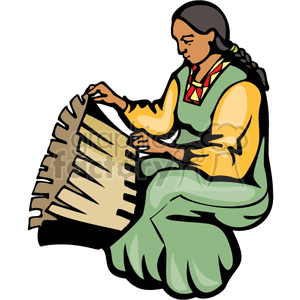 indian indians native americans western navajo female basket baskets vector eps jpg png clipart people gif
