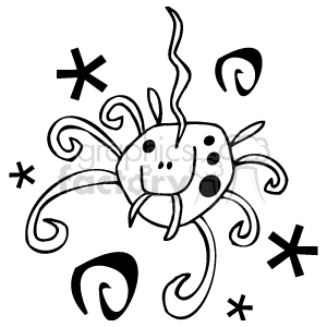 Whimsical scary spider clipart. Commercial use image # 144764