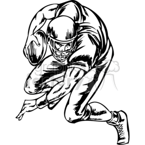 Running back avoiding a tackle clipart. Commercial use image # 374553