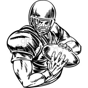 Quarterback looking for an open receiver clipart. Royalty-free image # 374573