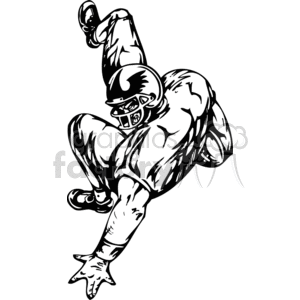 Football player getting tackled 077 clipart. Royalty-free image # 374588