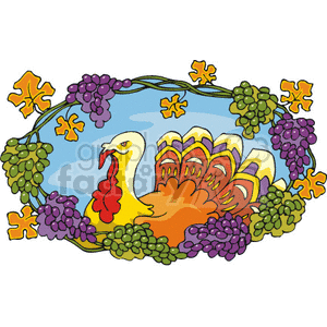 Festive Turkey clipart. Royalty-free image # 145640
