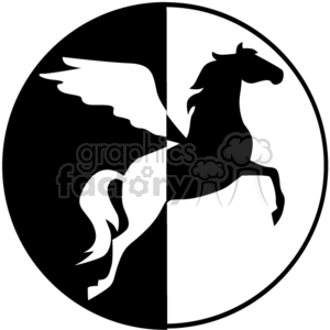 Flying horse pegasus clipart. Commercial use image # 374719