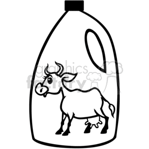 Cow on milk bottle clipart. Commercial use image # 374729