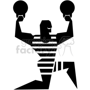 Circus strong man clipart. Commercial use image # 374769
