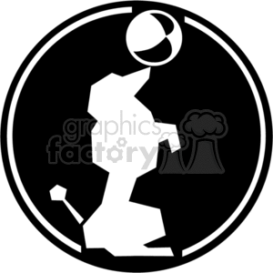 Poodle balancing a ball clipart. Commercial use image # 374774