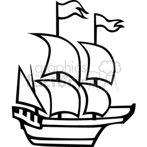 The Mayflower ship clipart.