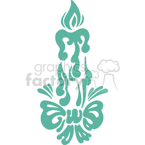 Single Christmas Candle Stick Melting clipart. Royalty-free icon # 374985