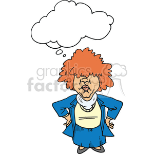 Angry red hair women clipart. Royalty-free image # 375098