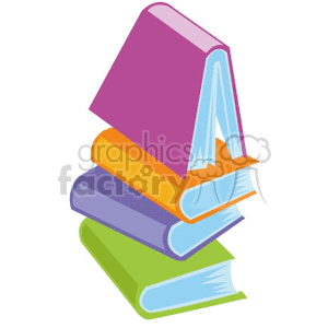 clip art vector cartoon funny clipart education book books read reading school stack pile