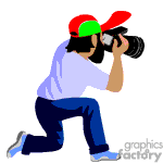 Photographer taking pictures animation. Commercial use animation # 375663
