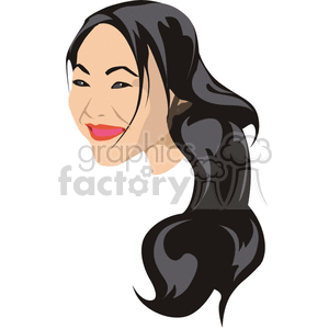 women-black-hair clipart. Commercial use image # 377017