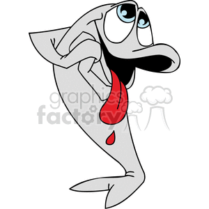 funny fish drooling and bagging clipart. Royalty-free image # 377353