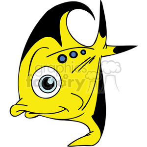  blue gold and black angelfish clipart. Commercial use image # 377363