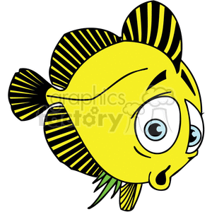 silly yellow and black flounder