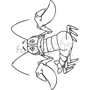 a sad crayfish clipart. Royalty-free image # 377423