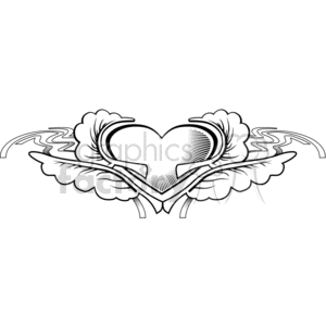 black white tattoo vector vinyl-ready vinyl design tattoos heart hearts love nature destiny