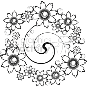 Flower Triskel tattoo  clipart. Royalty-free image # 377712