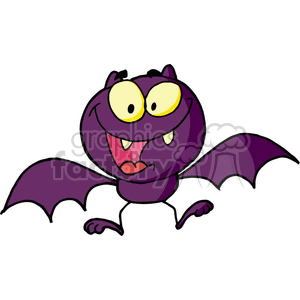 Happy Bat Flying clipart. Commercial use image # 377742