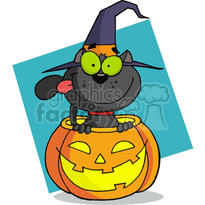 Halloween cat  clipart. Commercial use image # 377757