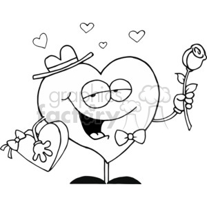 a valentine 's heart bearing gifts clipart. Commercial use image # 377838