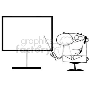 Business Manager Shows A Pointer On A Board clipart. Commercial use image # 378979