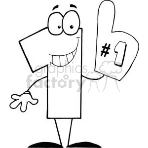 Number-One-Cartoon-Character clipart. Royalty-free image # 379499